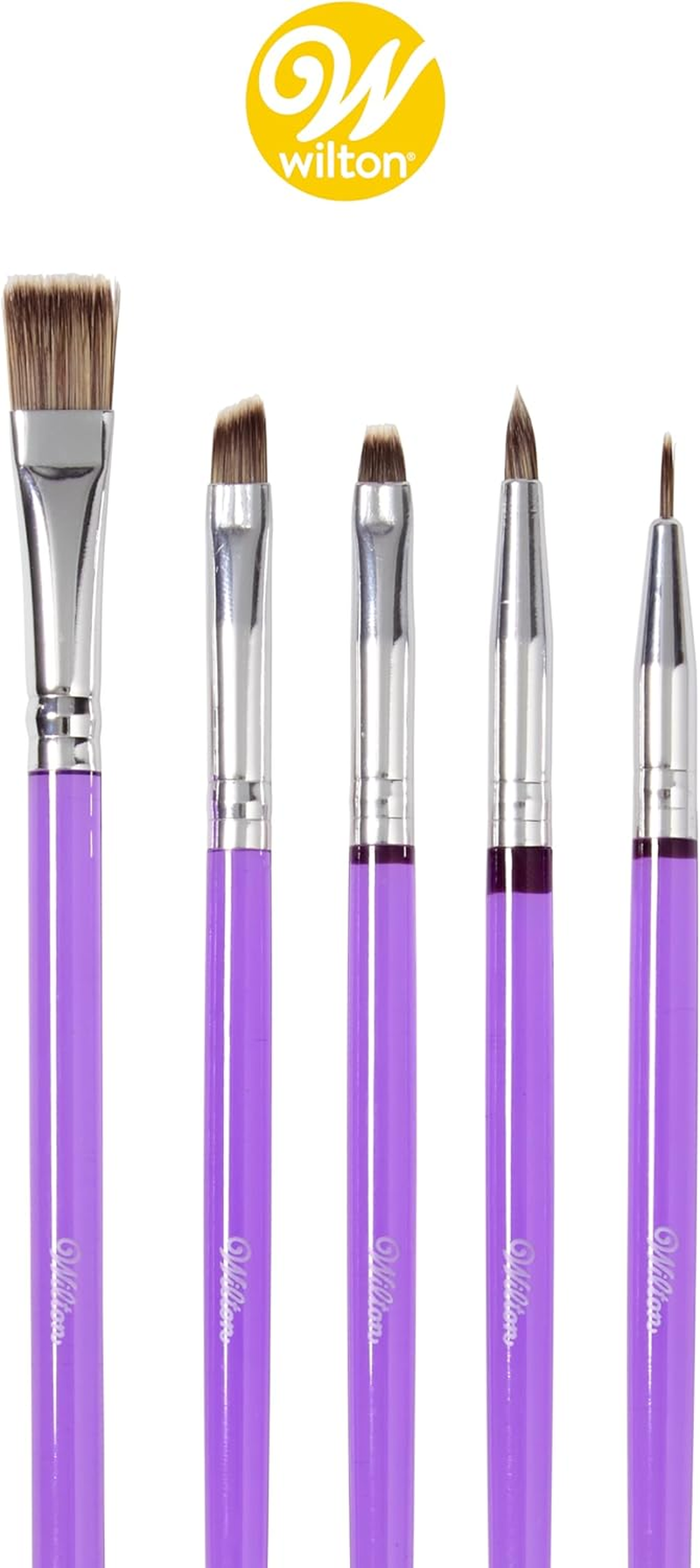 Wilton Cake Decorating Brush 5-Piece Set image number 4