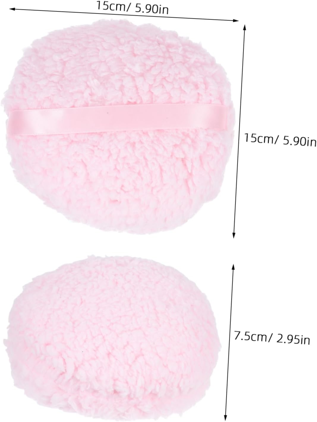 MOKKHNB Large Fluffy Body Powder Puff Dusting Puff for Face and Body Gentle Application Efficient Dust Removal for Women Stylish Pink Design image number 3