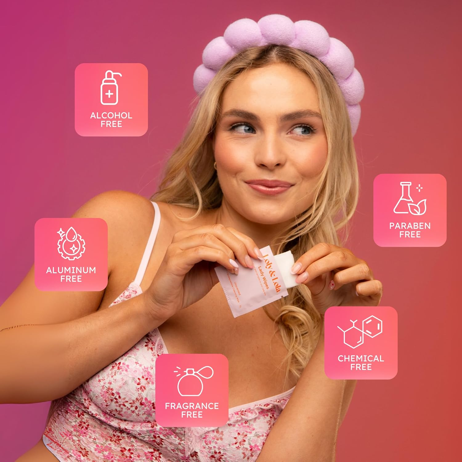 Lady Wipes &ndash; Individually Wrapped Biodegradable Body Wipes | Travel-Friendly, Hypoallergenic & Ph Balanced (5&ndash;6) | Fragrance-Free | for Sensitive Skin | Gym, Period & Everyday Freshness. image number 3