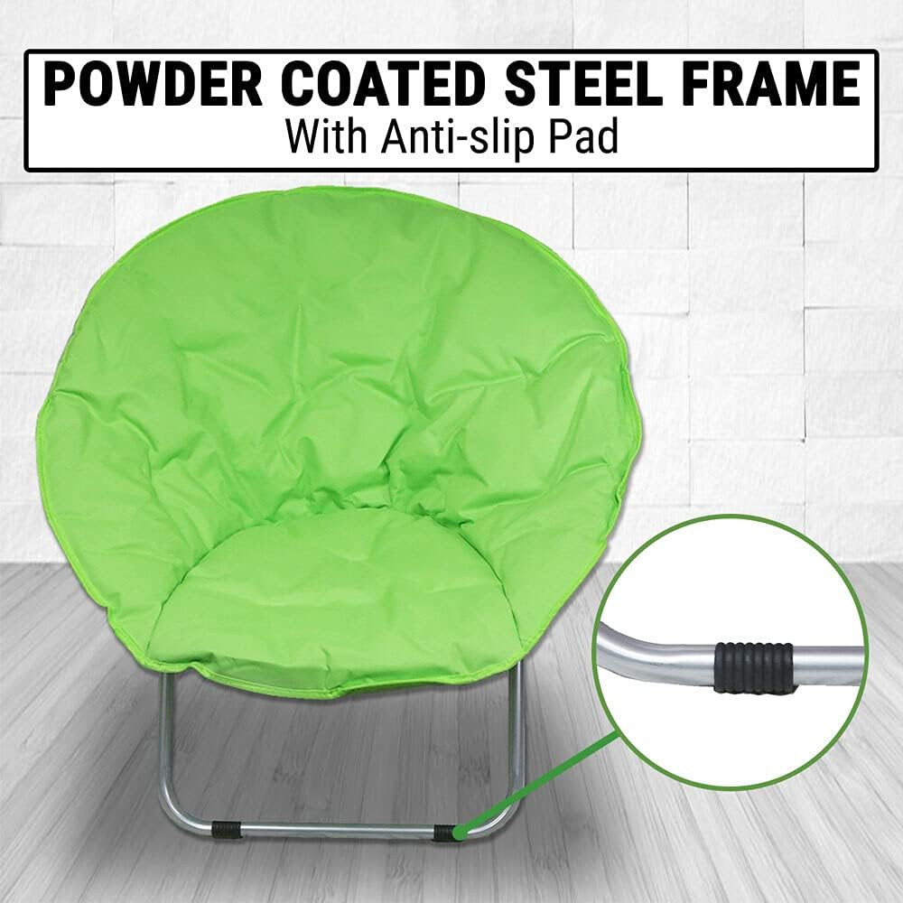 Moon Chair Folding Padded Oval round Camping Fishing Portable Picnic Green Seat image number 6