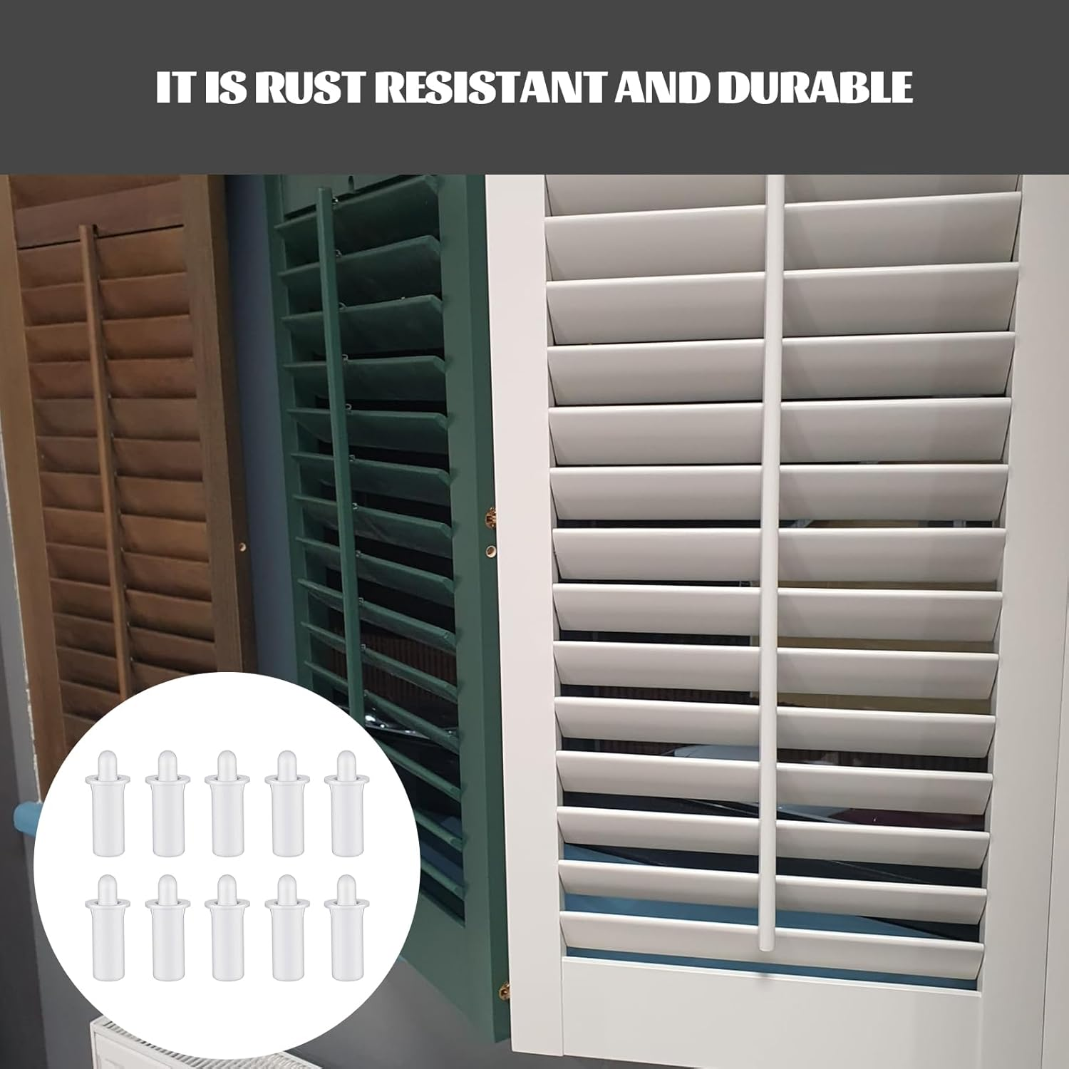 Plantation Shutter Pins, 40PCS Shutter Louver Spring Replacement Pins, Window Shutter Hardware, Blind Bolt, Movable Blade Repair Parts, Plantation Blind Louver Staples Movable Blade Repair Parts image number 3