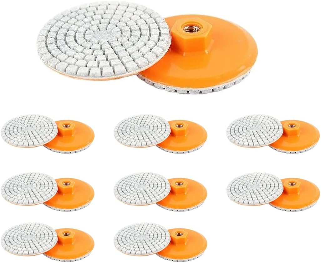 AIMALL 10PCS 3-Inch Diamond Polishing Pads for Trimming, Grinding, and Polishing Marble, Granite, and Stone image number 1