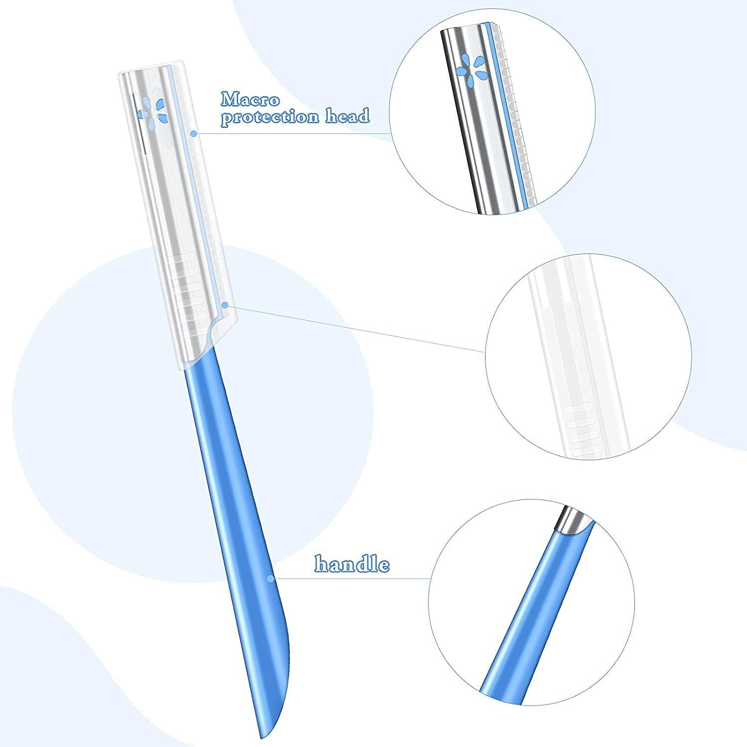 Women Facial Razor for Hair Removal - Dermaplaning Tool Peach Fuzz Trimmer, Fine Hair Remover Eyebrow Razors and Dermaplane Face Shavers Women'S Exfoliating for Sensitive Skin Essential Travel image number 2