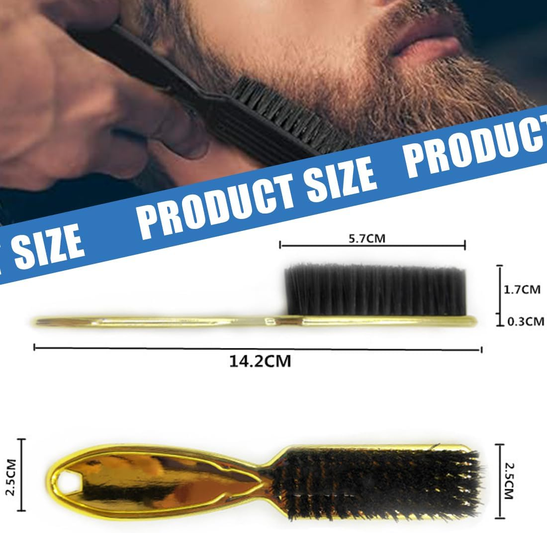 Pack of 2 Cleaning Brush, Blade Cleaning Brush, Nylon Brush, Nail Brush, Trimmer, Hairdressing Cleaning Brush, Hair Clippers Tool (Black and Gold) image number 5