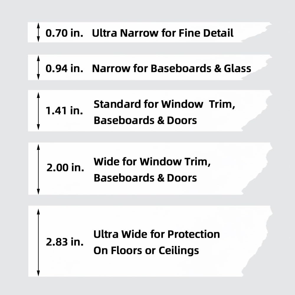 Skycabin 50Mmx50M White Masking Tape for General Painting,Strong Adhesive Painters Tape,Craft Tape,Labeling Tapes, Writable Crepe Paper Tape for Arts,Diy Crafts,School,Office,Home Projetcts image number 4