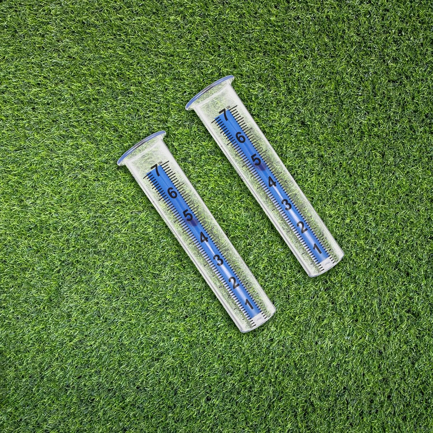 4PCS Outdoor Rain Gauge Tubes with Windproof Design Transparent Replacement Rainfall Measurement for Garden Lawn Backyard School and Greenhouse Use image number 6