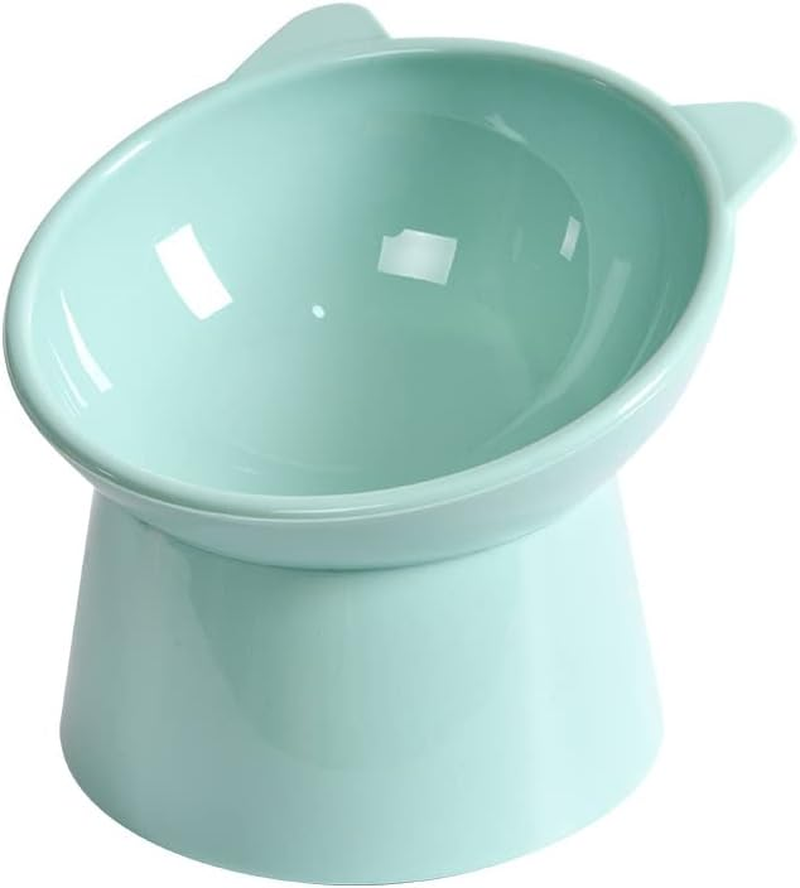 Elevated Bowl Feeder Food Water Raised Lifted Stand Bowls (Green) for Cat Dog Pet