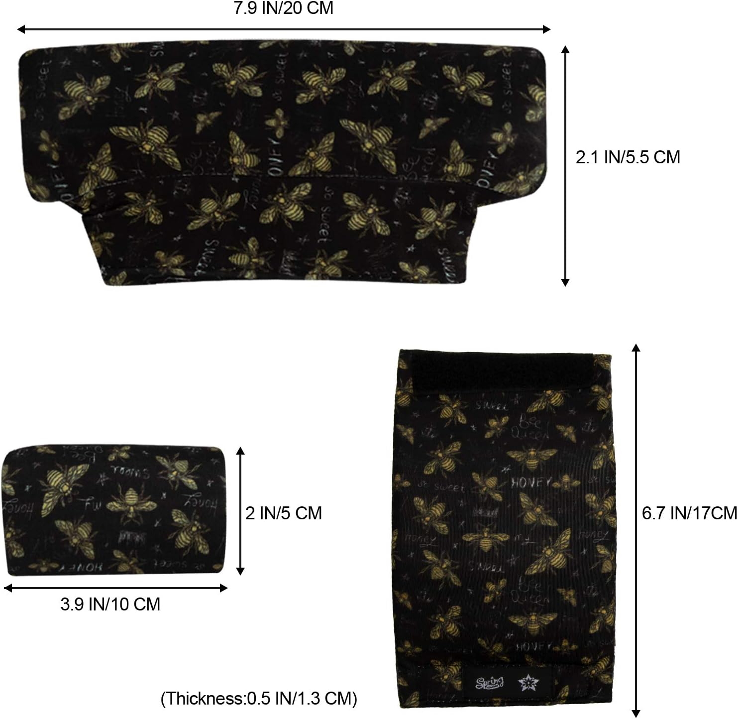 SPRING SEAON Universal Underarm Crutches Pads with Hand Grips, Silicone Contoured Grip, Black, Crutch Accessories