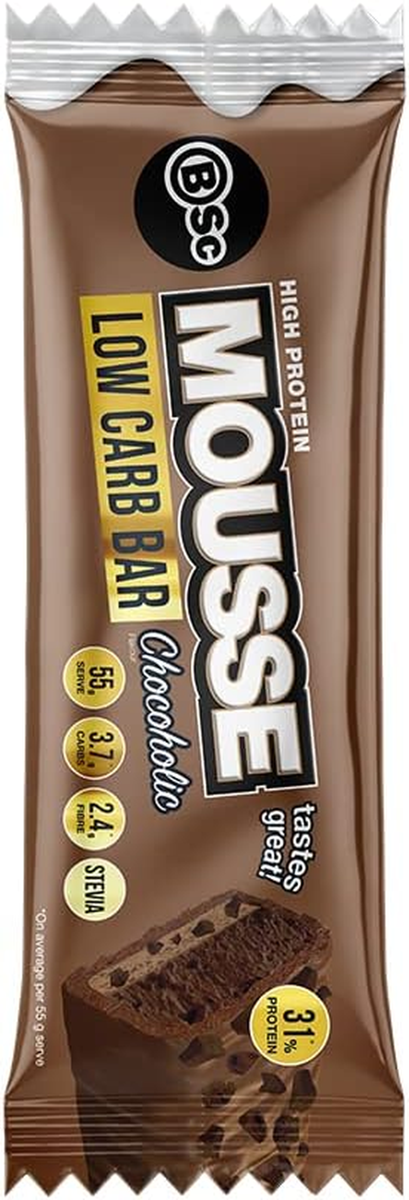 12 X Chocoholic High Protein Low Carb Mousse Bar 55G