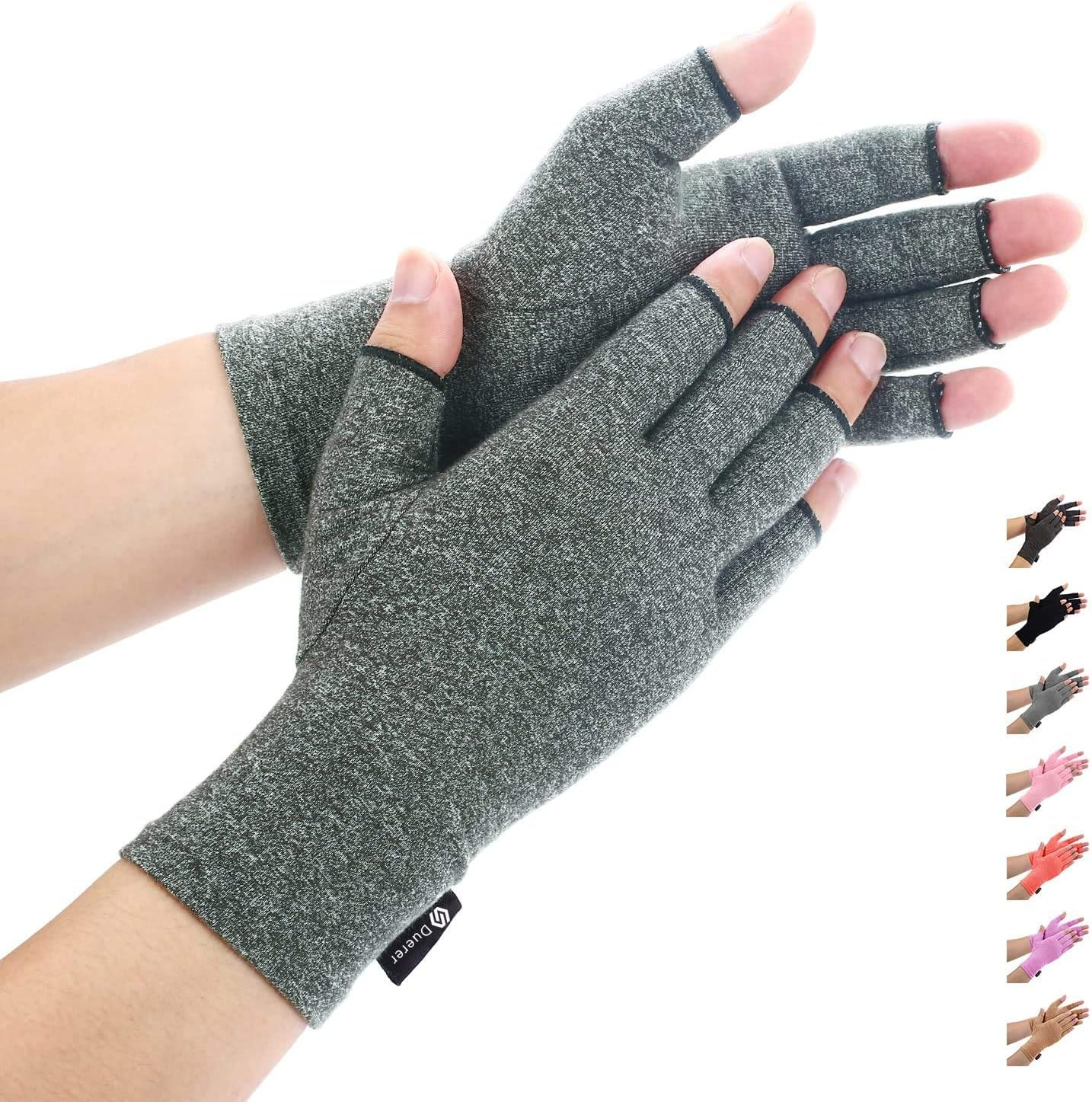 Duerer Arthritis Gloves Women Men, Carpal Tunnel, Rheumatiod, Tendonitis, Fingerless Hand Thumb Compression Gloves,