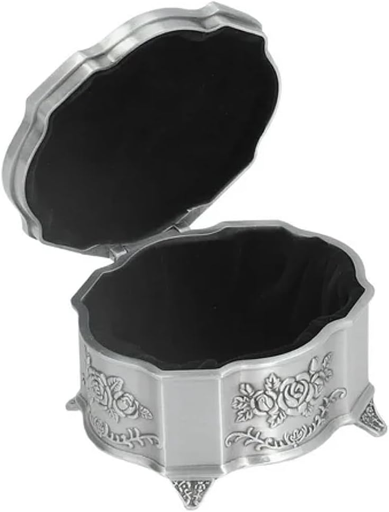 Vintage Rose Decor Jewelry Box, Antique Medieval Decor, Ring Earrings Necklace Storage Organizer Case, Small Trinket Box for Women and Girls image number 1