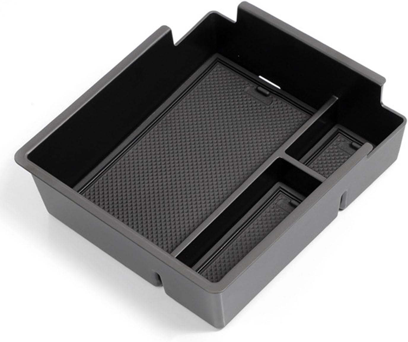 Wzenclave Armrest Secondary Storage Box,Black Console Armrest Storage Box Armrest Insert Tray, Central Console Accessories