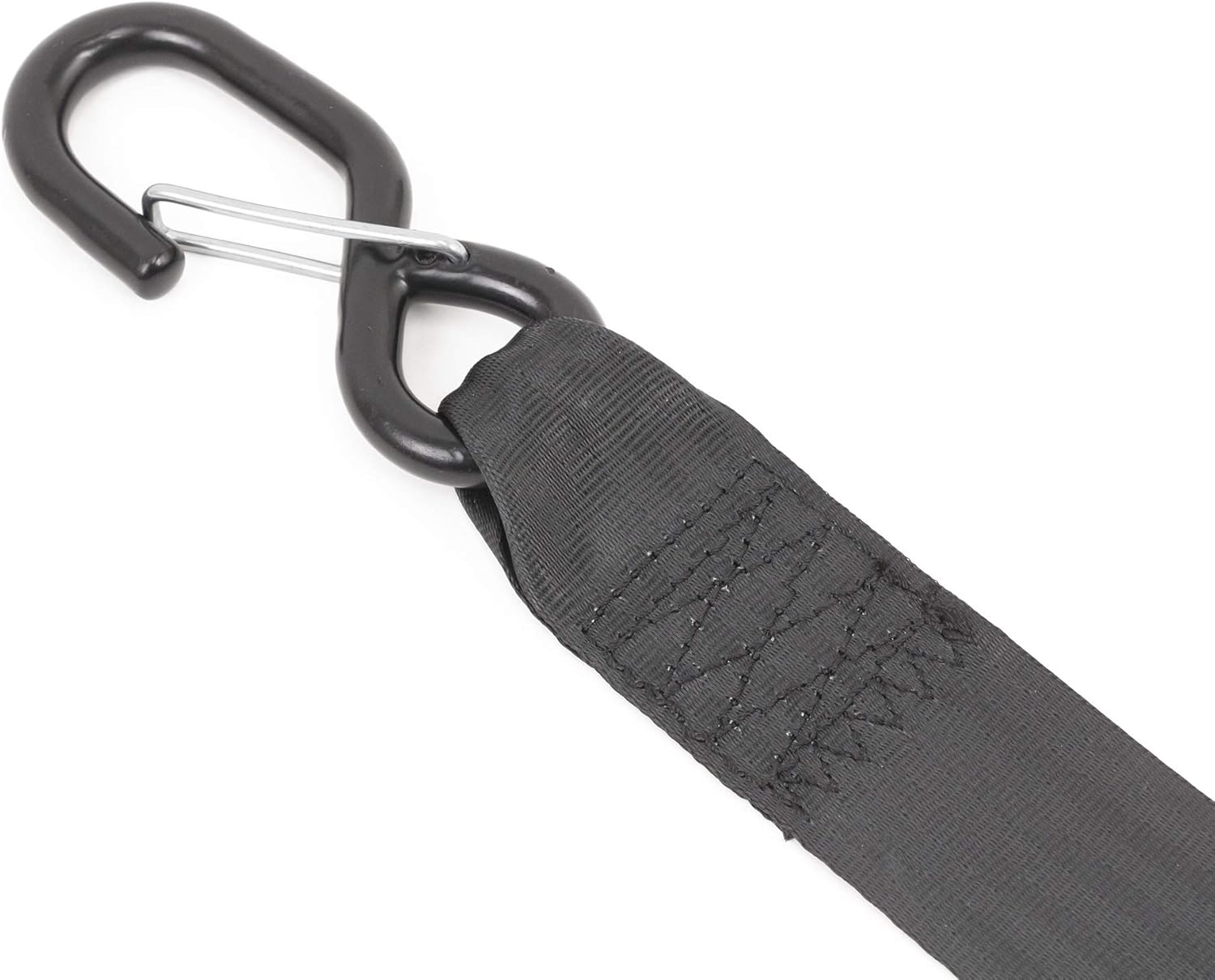 Powertye 2In X 10Ft Retractable Heavy-Duty Ratchet Tie-Downs W/Latch Hooks - Includes Soft-Tyes and Storage Bag - 800 Lb Working Load Limit / 2,400 Lb Breaking Strength - Black (Pair) image number 4