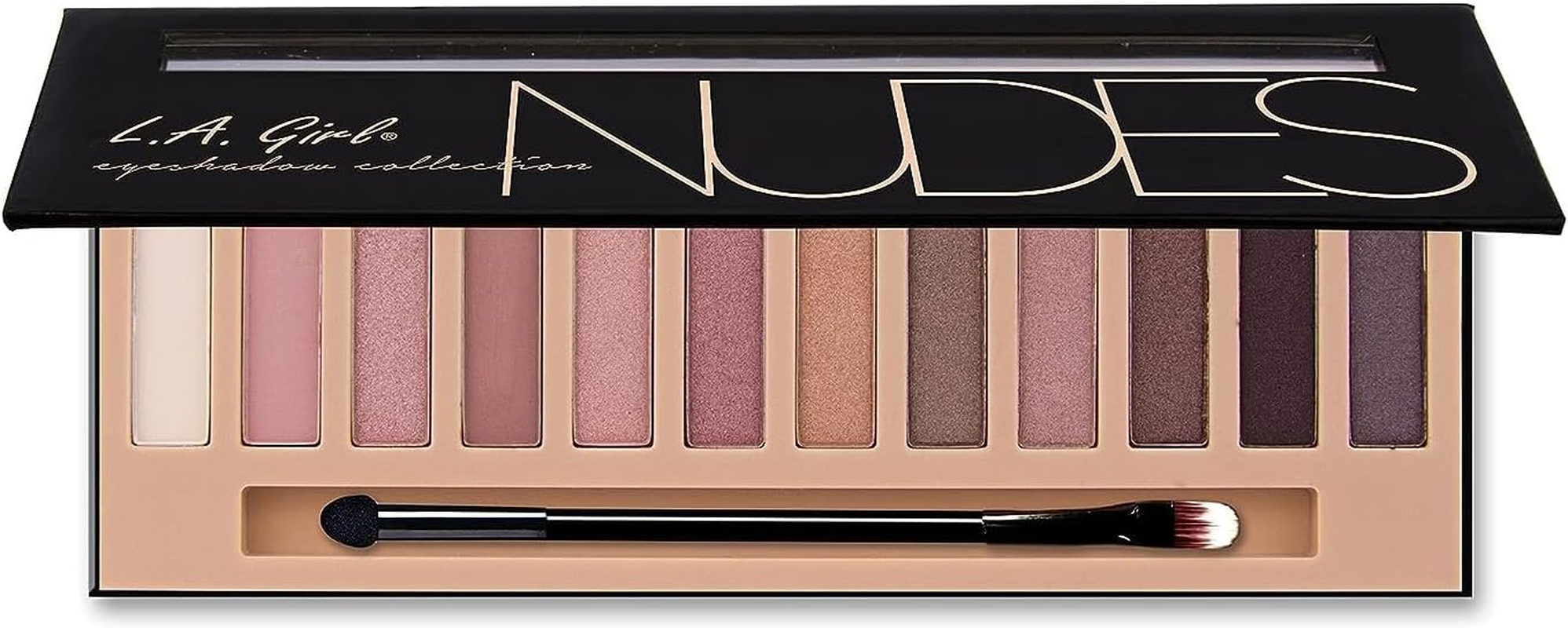 L.A. Girl Beauty Brick Eyeshadow, Nudes, 0.42 Ounce, Powder image number 3