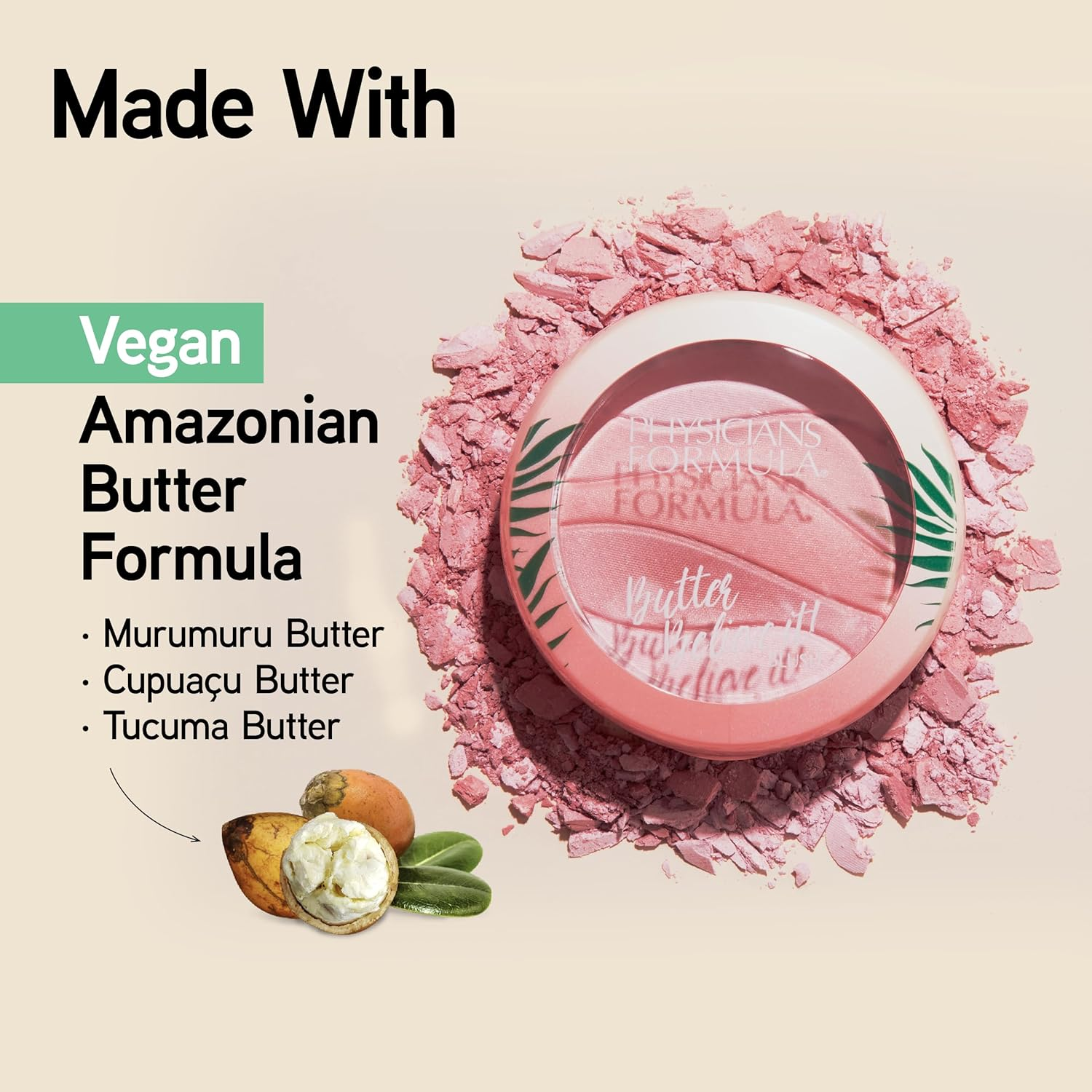 Physicians Formula Butter Believe It Blush Makeup Powder, Pink Sands | Murumuru Butter | for Sensitive Skin | Dermatologist Tested, Clinicially Tested image number 4