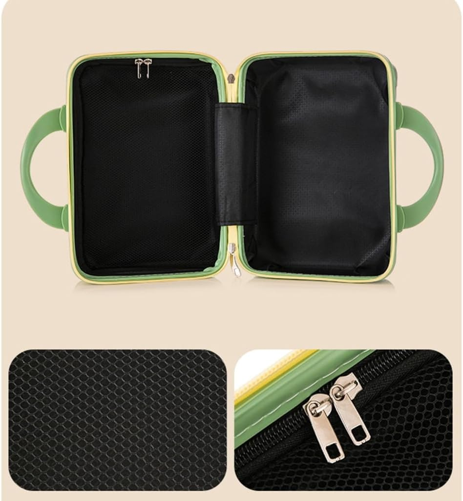 DDPOND 14 Inch Mini ABS Cosmetic Bag Portable Travel Makeup Suitcase Decorative Hand Luggage Carrying Bag for Women Girls image number 4