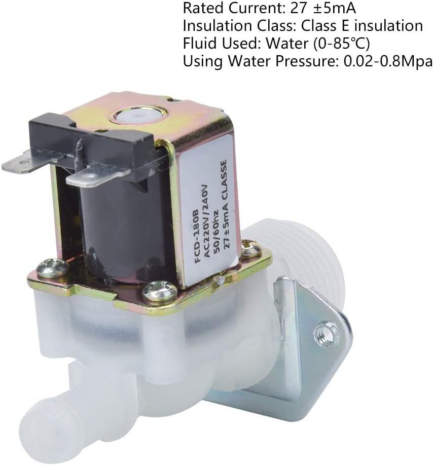 3/4Inch Solenoid Valve, Plastic Water Inlet Guided Valve,Electric Solenoid Valve,1-Way Guide Solenoid Connector Valve for Home image number 3