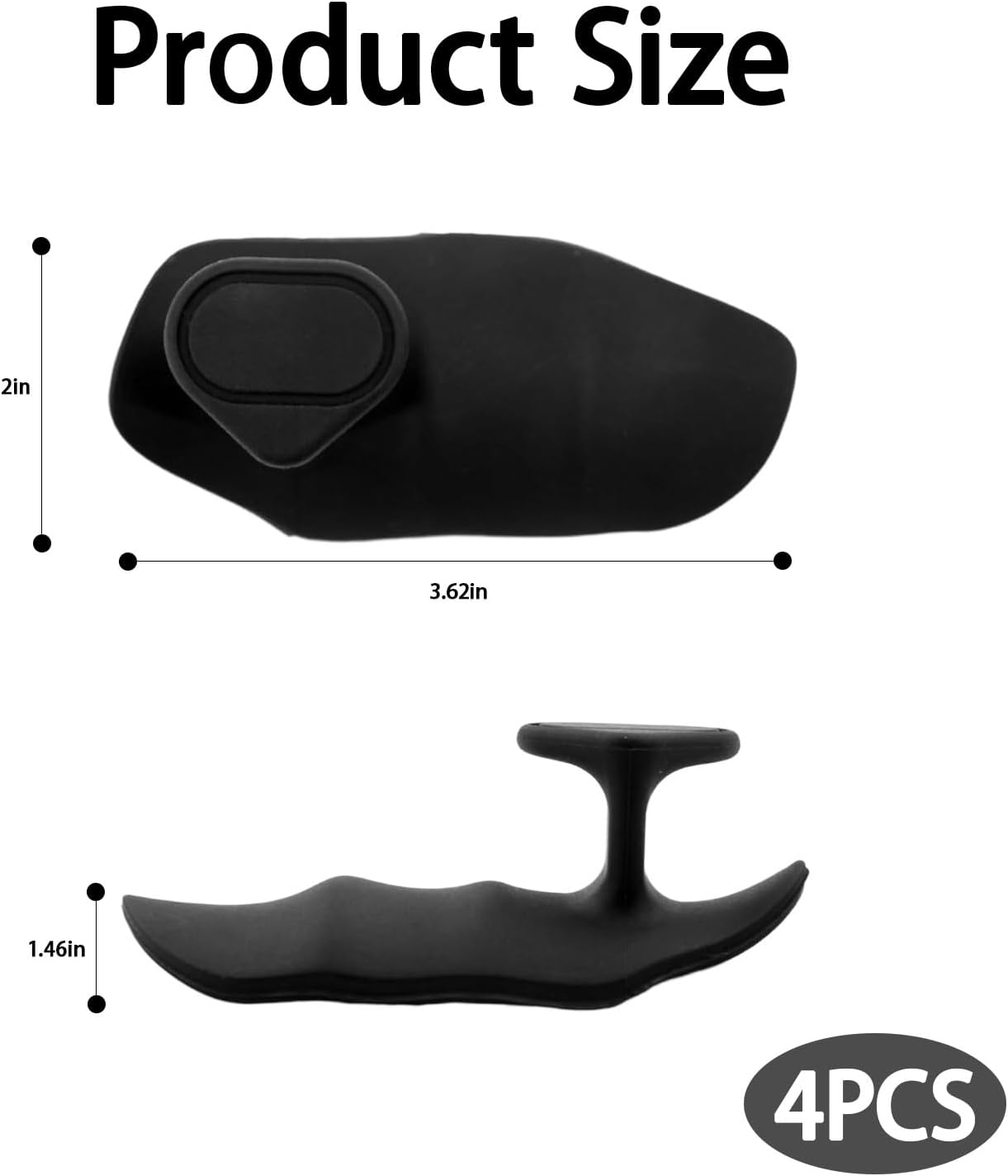 4Pcs Gym Grips, Silicone Anti-Slip Weight Lifting Gloves, Ergonomic Grip Strengthener Grip Strength Trainer, Finger Exerciser Weightlifting Gloves, Gym Training Exercise, Dumbbell Deadlifts, Pull-Ups image number 1