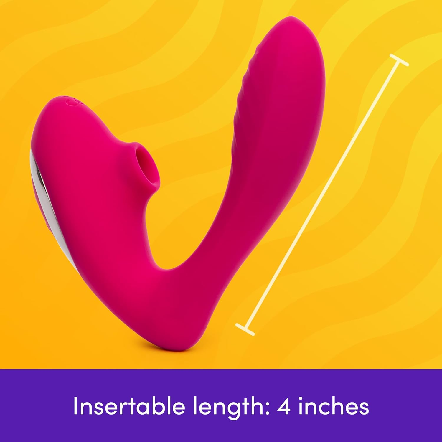Lovehoney Indulge Clitoral Sucking Toy - Vibrating Sex Toy for Clit and G-Spot Double Stimulation - Waterproof Sucker Vibrator - Silicone Vibrating Adult Sex Toys for Women image number 4