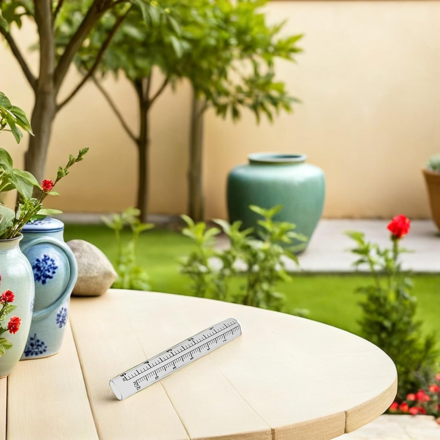 Alasum 4PCS Glass Rain Gauge Replacement Tubes Accurate Rain Gauge Measuring Cylinders Outdoor Yard Garden Use Easy Installation image number 3