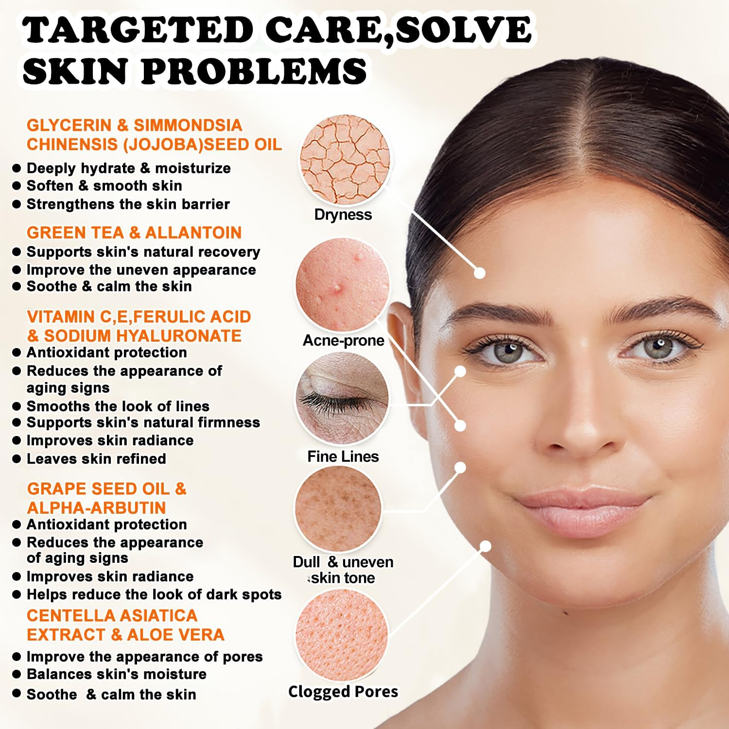 MISSEDSEN Vitamin C Serum for Face with Hyaluronic Acid, Ferulic Acid & Vitamin E, Anti-Aging Face Serum, Brightening Serum for Dark Spots, Fine Lines & Wrinkles, for All Skin Types,30Ml image number 2