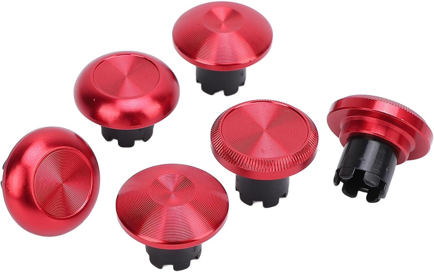 Replacement Thumbsticks for PS5 Edge, for PS5 Pro Elite, for PS4, for Switch Pro, for Xboxone, for Xboxseries, 6 X Thumbsticks Caps, 2 X Replacement Thumbsticks (Red)