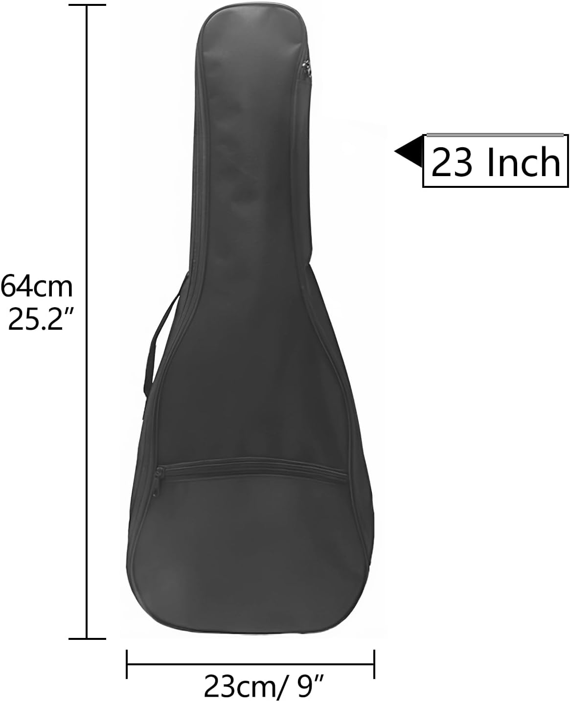 Musiin 23 Inch Ukulele Case Backpack Straps Gig Bag Case Storage for Travel Performance Concert Show (Black) image number 5