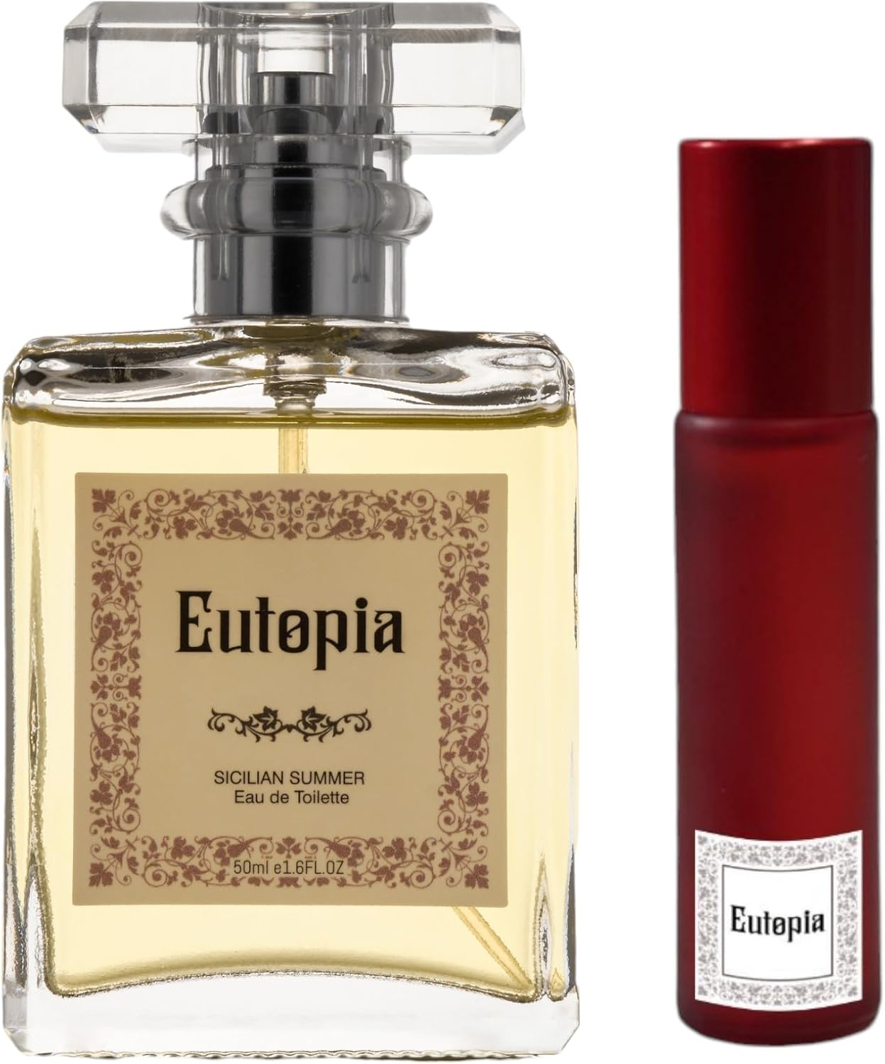 Eutopia Perfumes | Sicilian Summer 50Ml/10Ml Set | Inspired by Dolce-&-Gabana Light Blue | Perfume for Women | Fragrance Travel Bottle