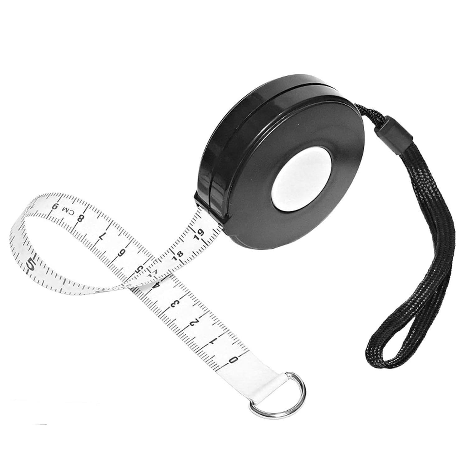 Retractable Soft Measuring Tape, 205Cm/80In Dual-Sided Tape Measure for Sewing, Tailoring Weight Loss, and Height Measurement, Black on White Scale image number 3