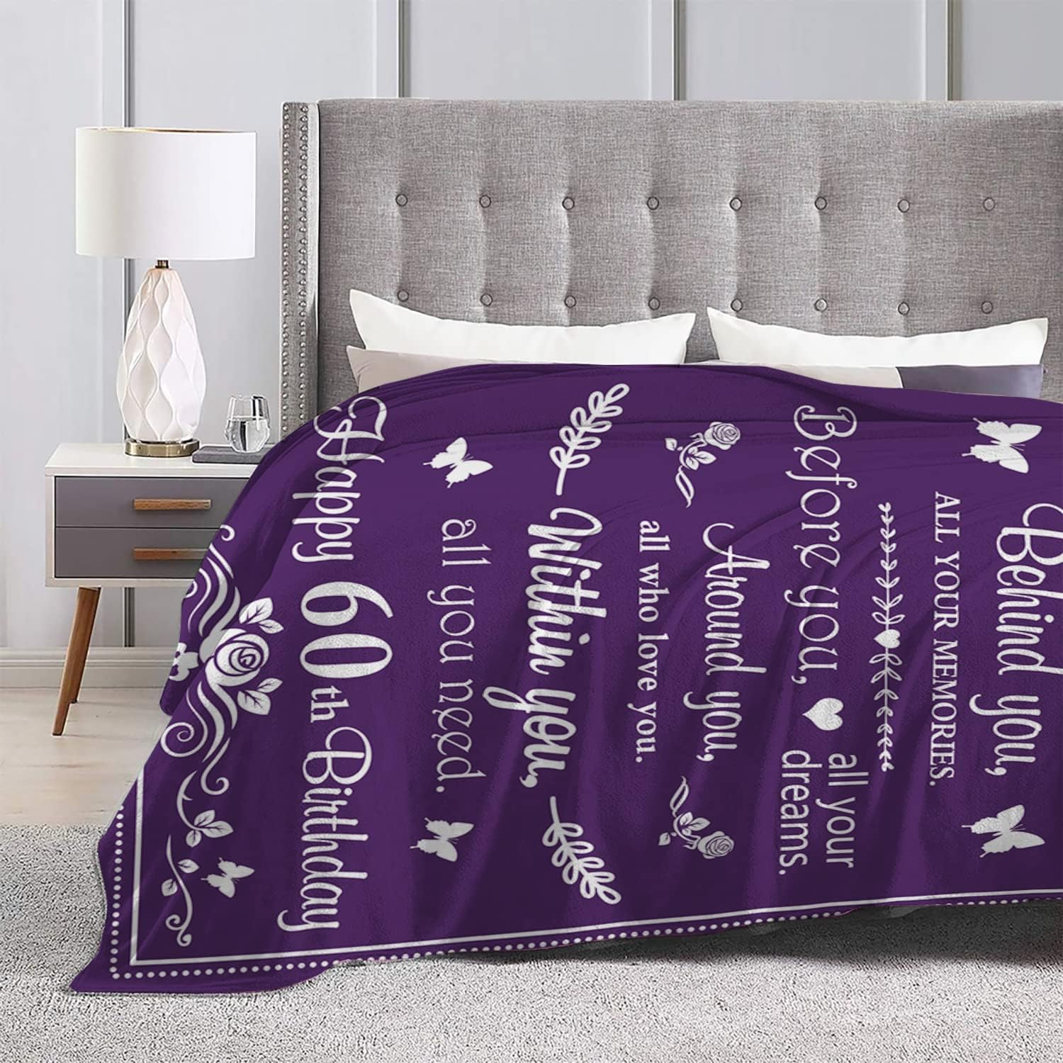 60Th Birthday Gifts for Women Men - Blanket Gift Ideas for 60 Year Old Female Male (50"X60") - 21St Birthday image number 4