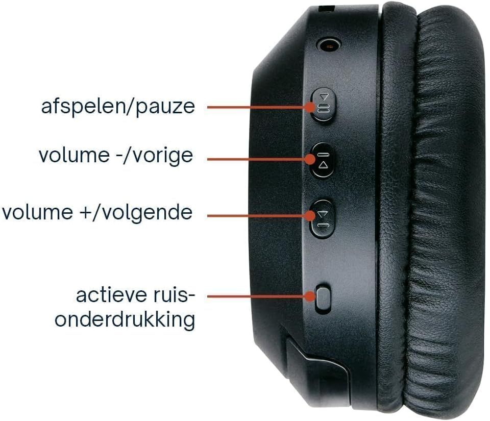 Grundig Bluetooth Over-Ear Headphones - Wireless with 10M Range, 40 Hours Playtime, Noise Cancelling, Includes 3.5Mm Audio Cable and USB-C Charging Cable - Black image number 1