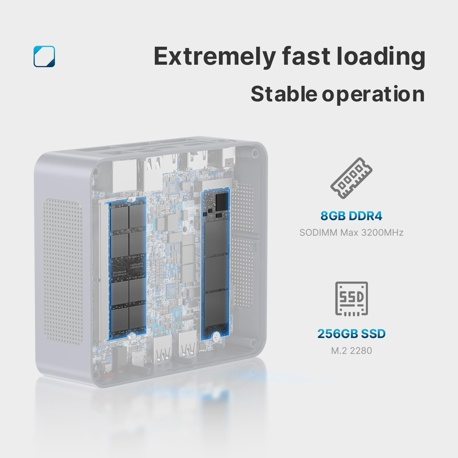 BOSGAME N95 Mini PC Intel 12Th Gen CPU 16GB DDR4 3200Mhz RAM 512GB M.2 SSD Windows 11 Computer | 4K Triple Display | USB 3.2 | Wi-Fi | 2.5G LAN | Full Function USB-C (Data/Pd 3.0/DP) image number 1