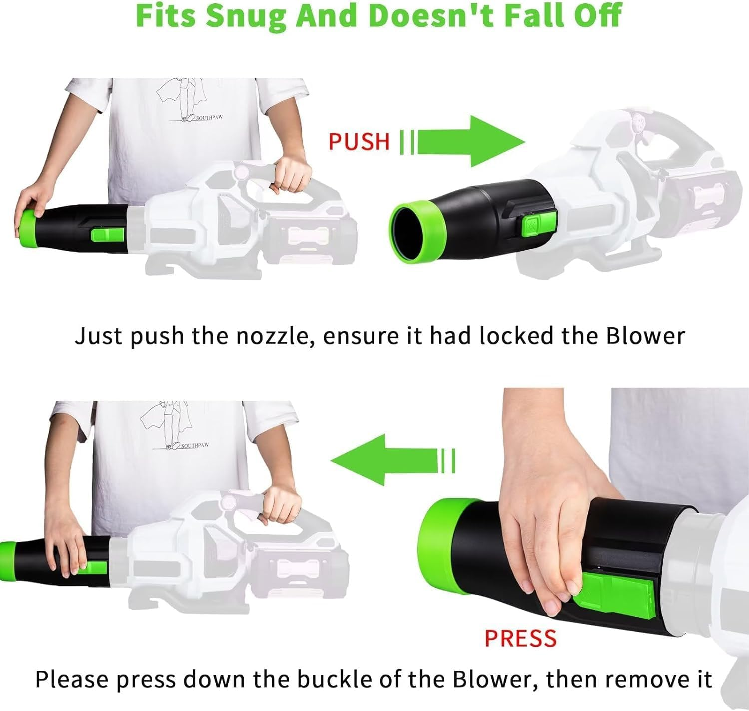 Car Drying Nozzle for EGO Power Leaf Blower Nozzle Work for EGO 530 575 580 615 650 765- Bare Nozzle 1 Pack image number 2