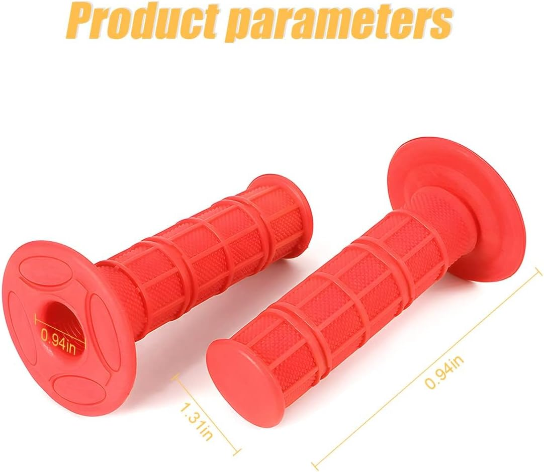 1" 25Mm Motorcycle Hand Grips, 2Pack Non Slip Rubber Handlebar, 1 Inch Diameter Comfortable Hand Bar Thruster Grips, Universal for Motorcycle, Offroad, Honda, Kawasaki, Suzuki image number 4