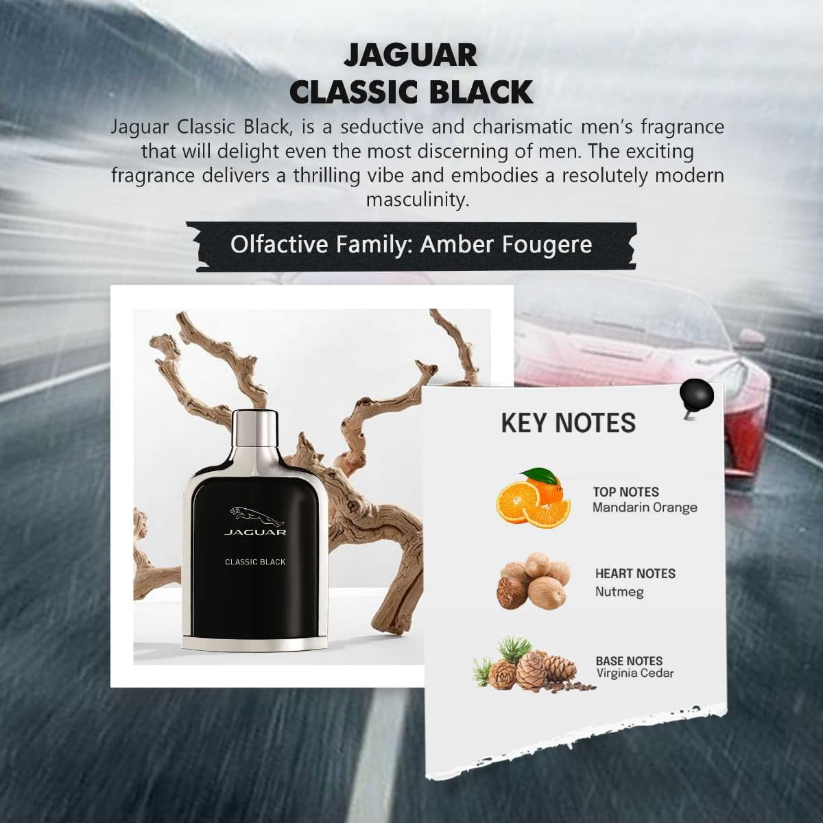Jaguar Eau De Toilette Spray for Men, Black, 3.4 Ounce image number 3