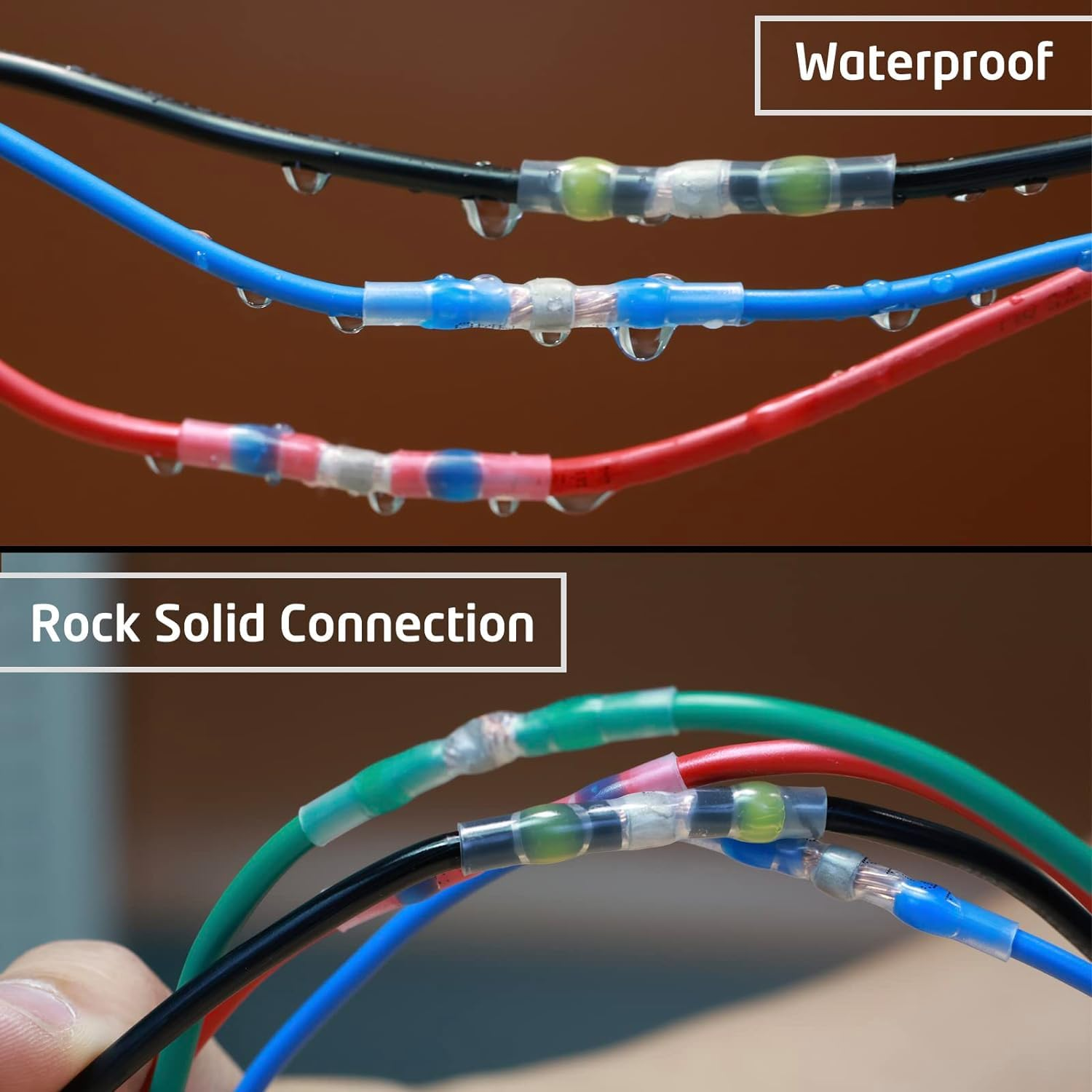 500Pcs Solder Seal Wire Connectors Kit, Heat Shrink Wire Connectors Waterproof Electrical Cable Butt Terminals for Marine Automotive Trailer RV Boat Truck Wiring image number 6