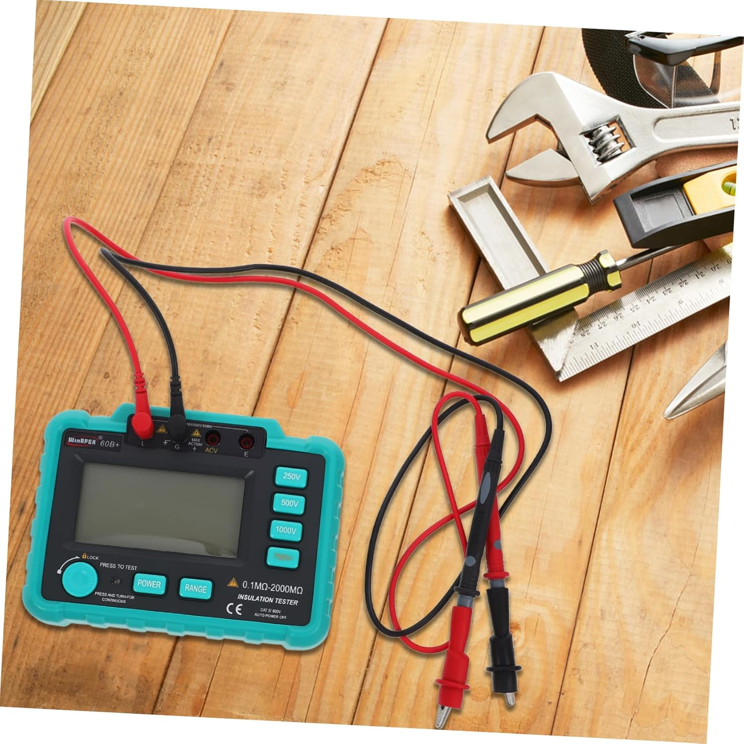 Iplusmile Automotive Electrical Tools Insulation Tester Digital Megohm Large Screen LCD Display Backlight Resistance Tester image number 2