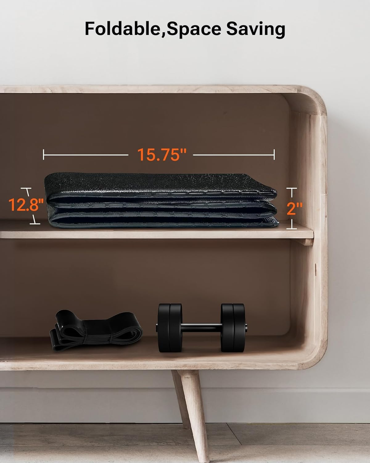 UREVO Foldable Treadmill Mat, Exercise Bike Mats for Home Gym Workout, Waterproof Non-Slip Exercise Equipment Mat Floor Protector for Indoor Cycles, Rowing Machine, Elliptical image number 2