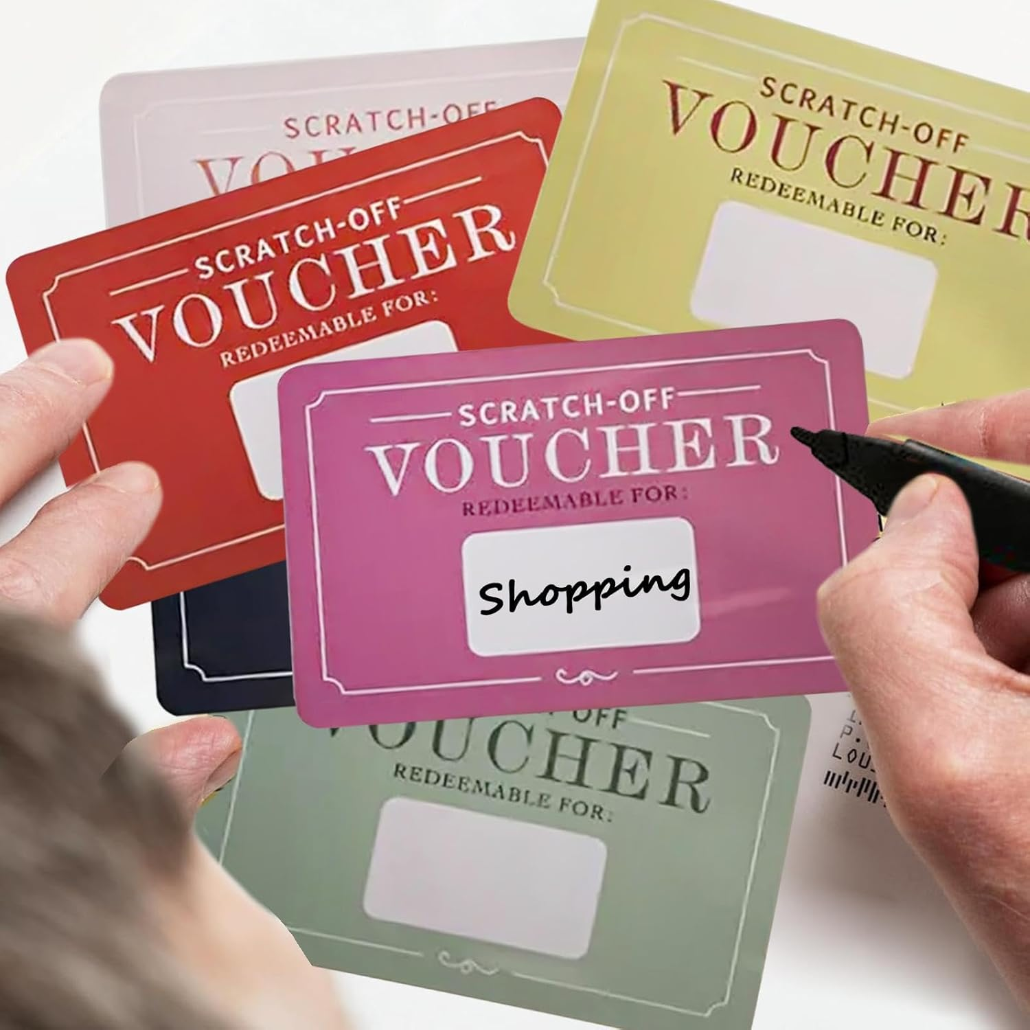 Scratch-Off Love Coupons, Couple Date Cards, Portable Game Props, 24 Cards with Fun Surprises, Perfect for Romantic Game, 4.25X2.76 Inches, Multicolor, 1 Set image number 2