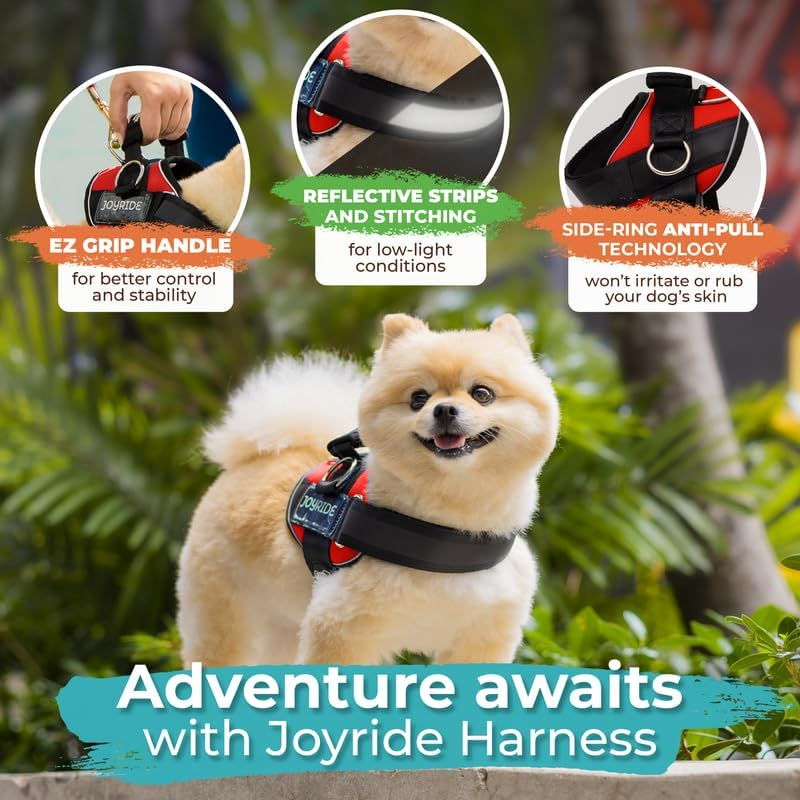 Joyride Harness 2.0 - the Original Side Ring No Pull Dog Harness - No Choke, Escape Proof, Reflective, 3 Leash Clips, Quick Fit Pet Vest - Easy Walks & Training - for Small, Medium & Large Dogs image number 5