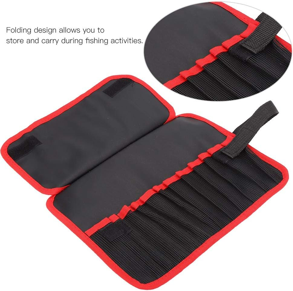 Fishing Jig Bag, Portable Foldable Fishing Tool Pockets Bag, Outdoor Fishing Lures Baits Tackle Gear Tools Storage Bag, Fishing Equipment Accessory Protective Case Organizer