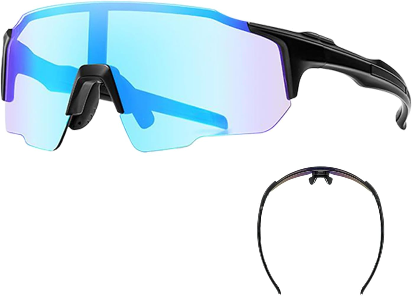 Photochromic Sunglasses | UV Protection Sunglasses | Eyewear for Hiking Bike Fishing Running Outdoor Mountain Daily Driving Women Road Sports with Light Adaptive Lens Technology