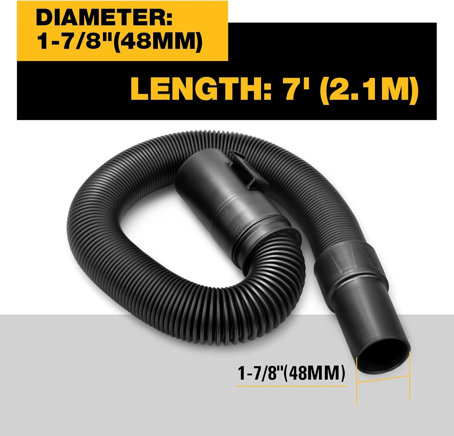 DEWALT DXVA19-2600 Vacuum Extended Super Flex Hose Fits for 1-7/8" Hose, Compatible with DXV04T image number 4