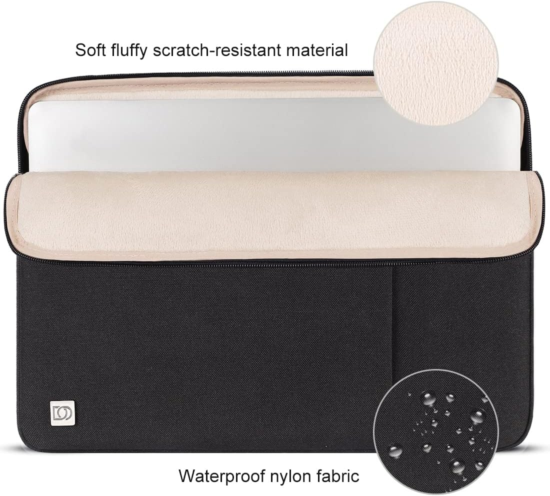 DOMISO Laptop Case Laptop Sleeve Cover for 16 Inch Macbook Pro M4/M3/M2/M1 Pro/Max A3403 A3186 A2991 A2780 A2485 A2141,Compatible with 15.6 Inch HP Lenovo Dell XPS 16,Black