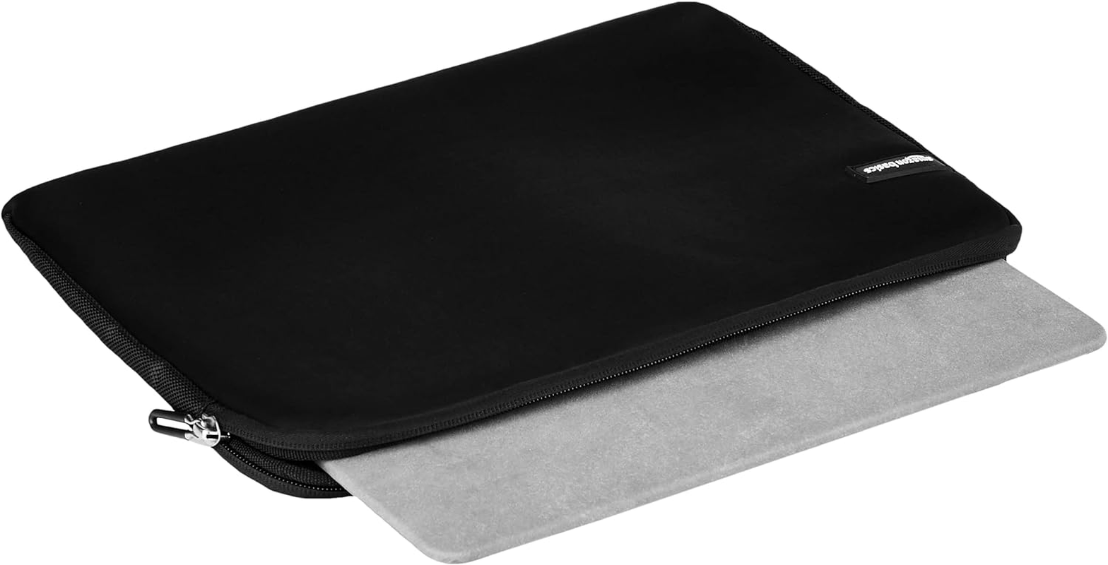 Amazon Basics 14-Inch Laptop Sleeve, Protective Case with Zipper - Black image number 3