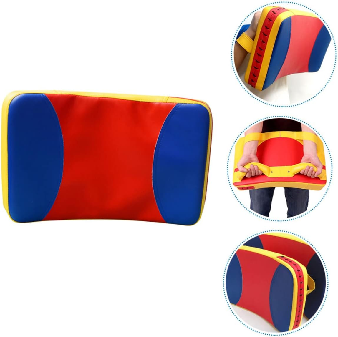 Taekwondo Kick Pads and Boxing Punching Hand Pad, Large Three-Color Thickened Curved Training Kickboxing Shield, Sturdy Martial Arts Target for Boys and Girls and Adults Fitness Exercise image number 2