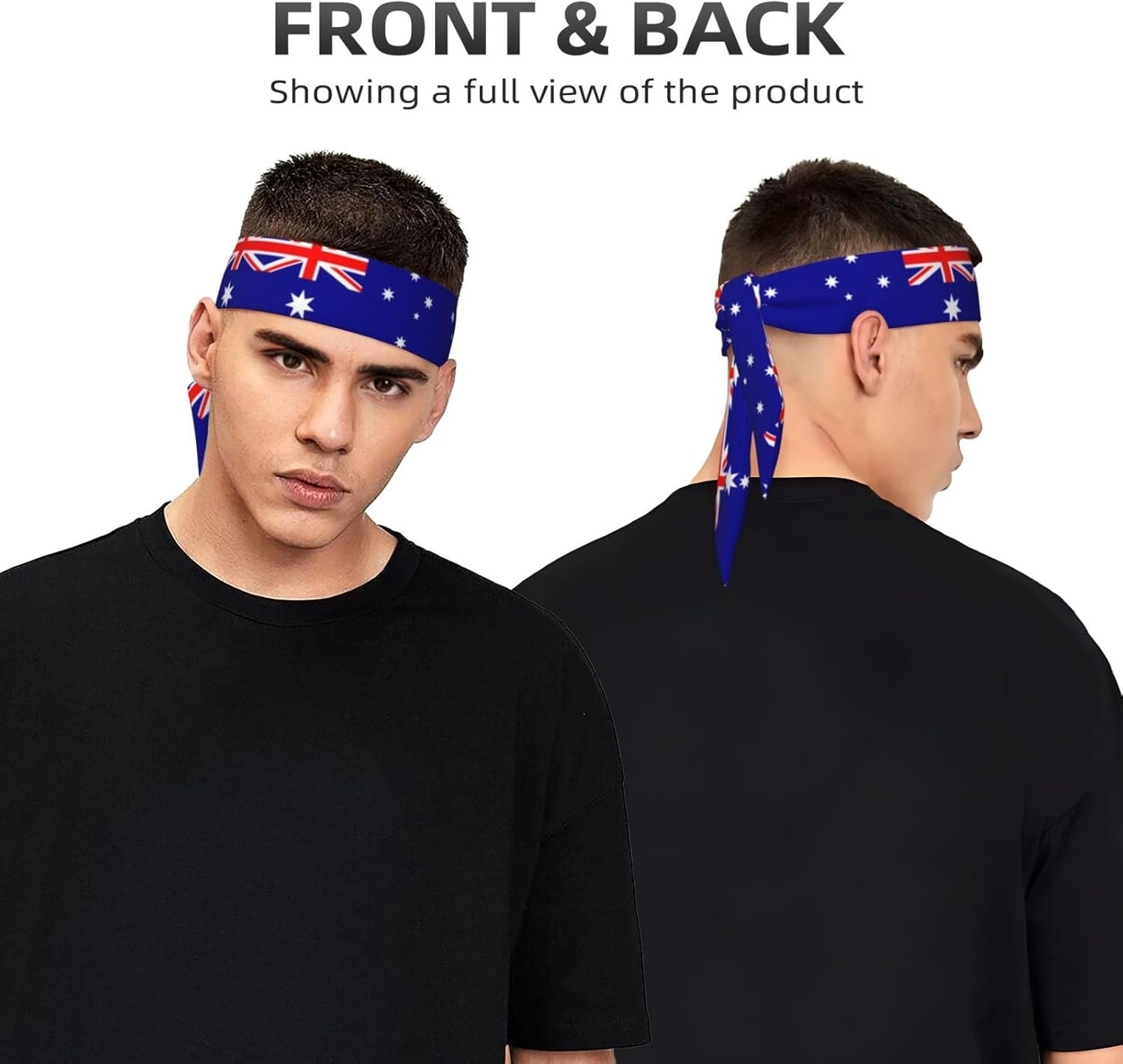 Australian Flag Soft and Breathable Lightweight Headscarf Double-Sided Sports Head Tie