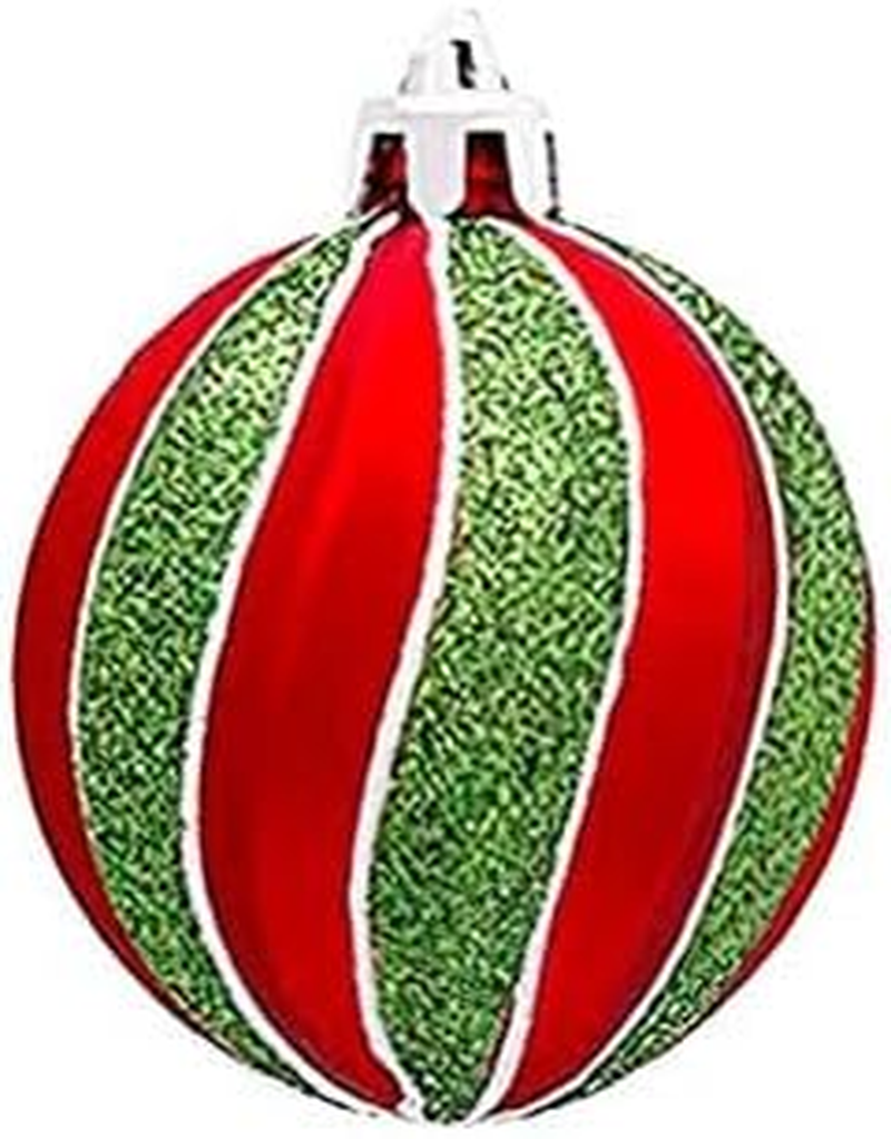 Mumoo Cat 44PCS Christmas Balls Decorations Set, Reusable Shatterproof Christmas Balls Hanging with Lanyard Decorative Unbreakable Trinket Balls for Christmas Holiday Party Home Decor (Red&Green) image number 6