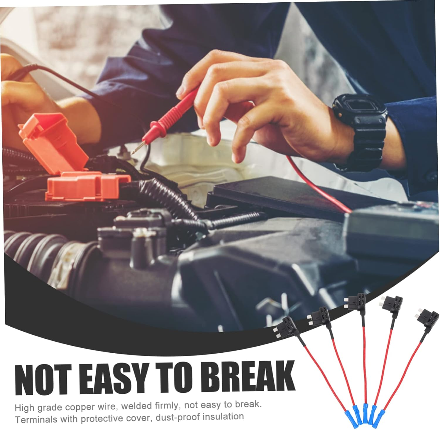 Mobestech 6Pcs Mini Fuse Tap Kit in Line Fuse Holders Car Inline Holder Automotive for Car Hardwire Tap Accessories image number 7