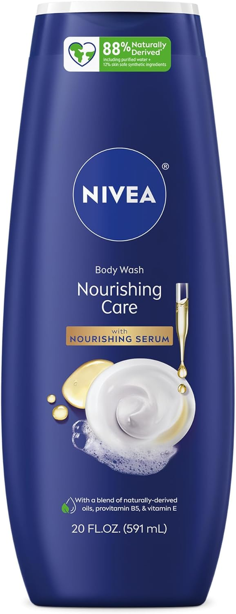 Nivea, Nourishing Body Wash, Nourishing Care, 20 Fl Oz (591 Ml) image number 3